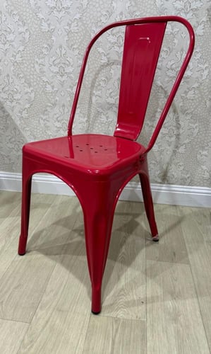 كرسي مفرد حديد احمر