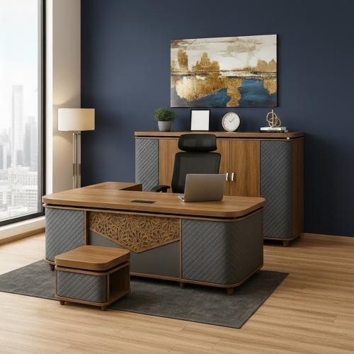 طقم مكتب أنيق وعصرى بتصميم ممتاز