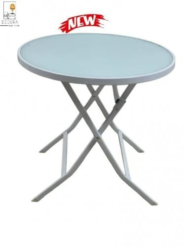 طاولة دائرية تسفيط - طاولة قابلة للطي - مقاس 80*80