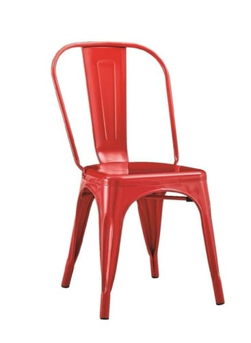 كرسي مفرد حديد احمر
