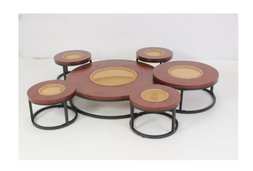 طقم طاولات خدمه خشب