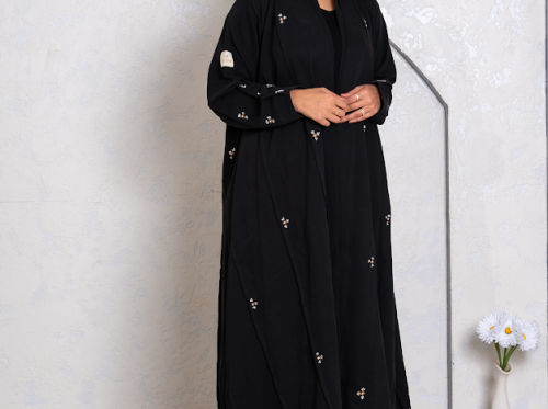 كريب مغسول كويتي شك اللون اسود