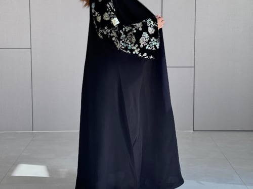 كريب سراميك مخمل تطريز بالكم ناعم