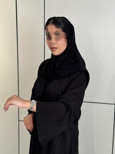 ياباني مقلم بارد صيفي اللون اسود