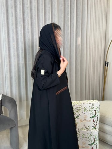 بليزر كريب الاناقة بدون تحديد الأكمام اللون بني