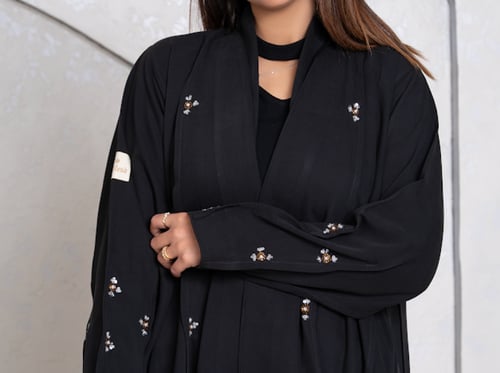 كريب مغسول كويتي شك اللون اسود