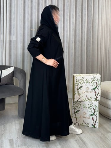 بليزر كريب الاناقة بدون تحديد الاكمام اللون كحلي