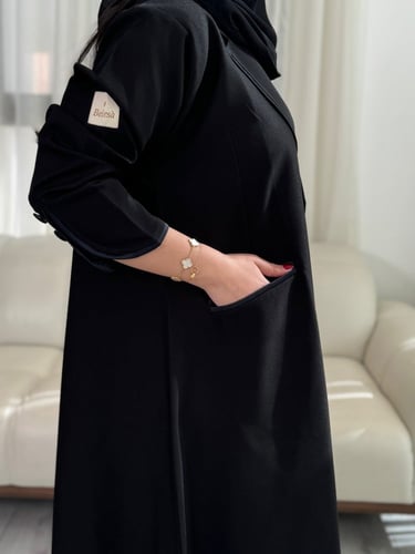 بليزر كريب الاناقة تحديد ون كحلي غامق