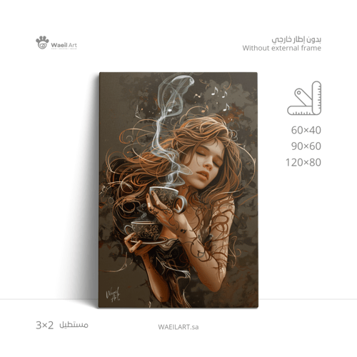 لوحة فتاة القهوة 2