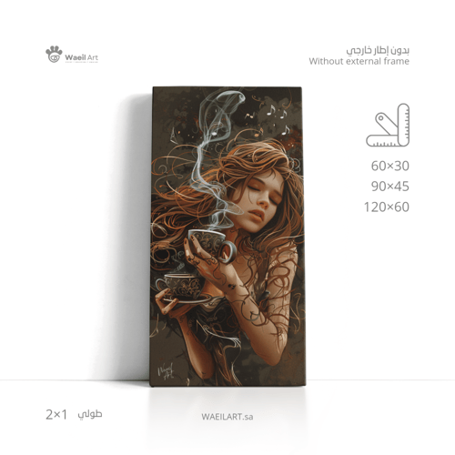 لوحة فتاة القهوة 2