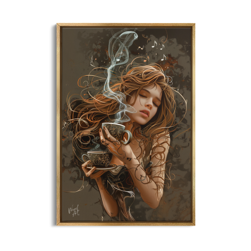 لوحة فتاة القهوة 2