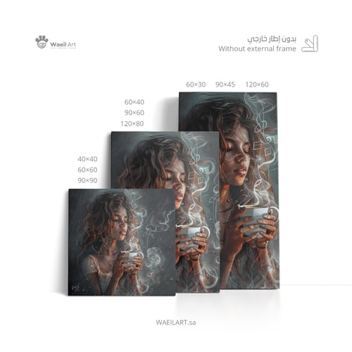 لوحة فتاة القهوة 1