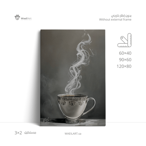 لوحة القهوة الراكدة