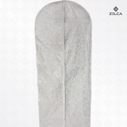 اكياس سحاب تغليف ملابس فستان او ثوب مزخرفة (1 حبة)