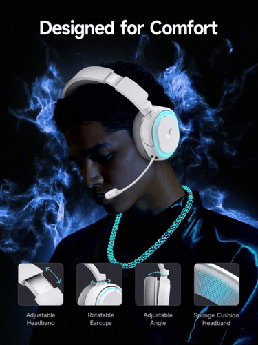 سماعة Picun G2 لاسلكية للألعاب | صوت محيطي 7.1 وبط...