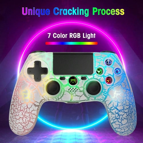 يد تحكم لاسلكية RGB بتصميم متشقق – متوافقة مع PS4/...