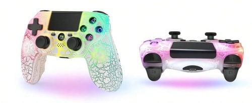 يد تحكم لاسلكية RGB بتصميم متشقق – متوافقة مع PS4/...