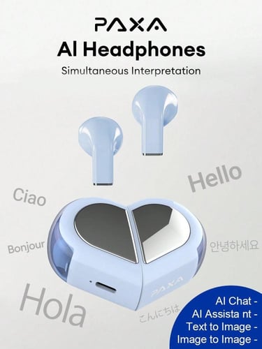 سماعات PAXA C26 | ترجمة فورية | مساعد ذكي | وردي