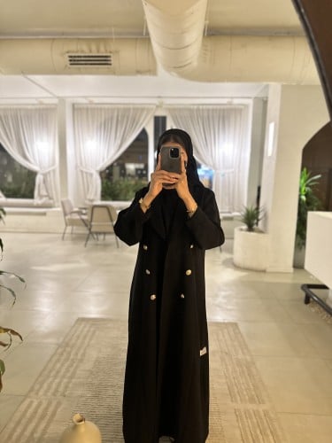 Black abaya blazer with a free headscarf