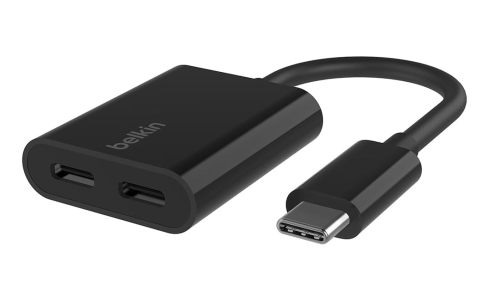 بيلكن روكستار محول USB‎-‎C صوت + شحن محول مساعد -ا...