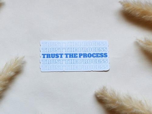ملصق Trust the process