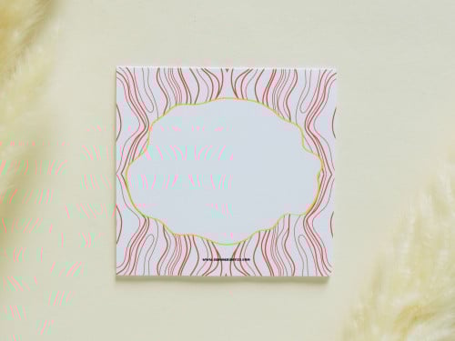 ورق ملاحظات بتصميم خطوط كنتور (ملون)