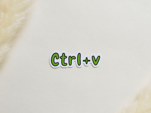 مجموعة من 5 ملصقات بتصميم إختصارات الكيبورد