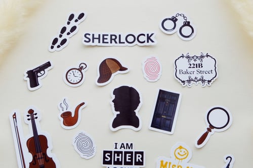 مجموعة ملصقات بتصميم Sherlock