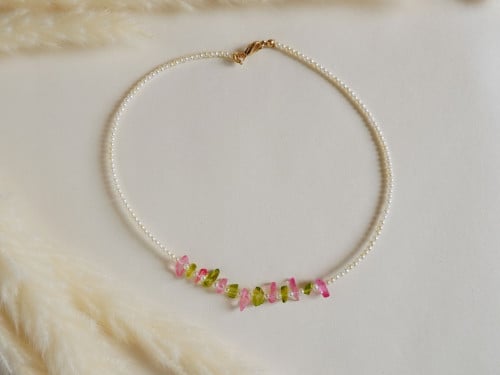 سلسال حجر تفاحي وزهري