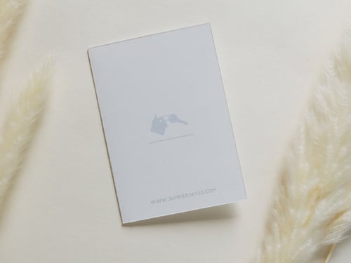 بطاقة إهداء بتصميم منزل مبارك