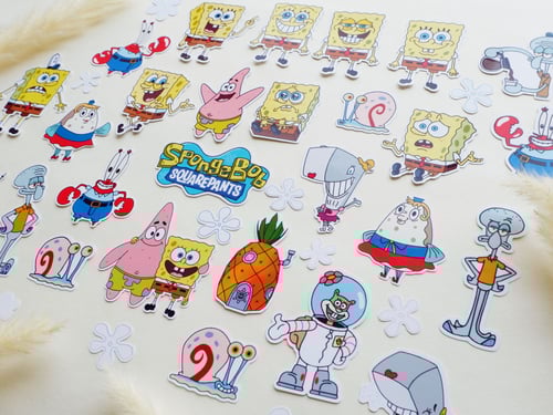 مجموعة ملصقات بتصميم Spongebob