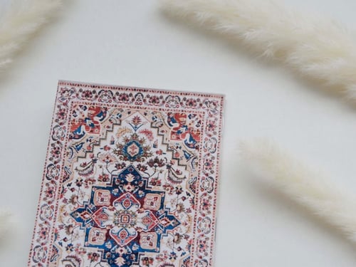 دفتر مذكرة بتصميم سجاد شرقي (بيج)