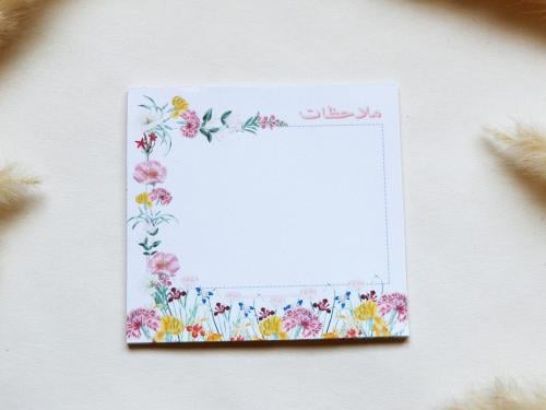 ورق ملاحظات أزهار