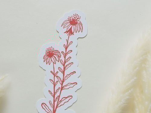 فاصل كتب بتصميم زهرة (برتقالي)