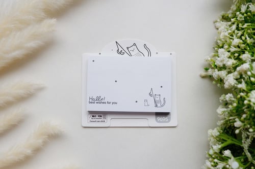 ورق ملاحظات لاصق بتصميم قطط