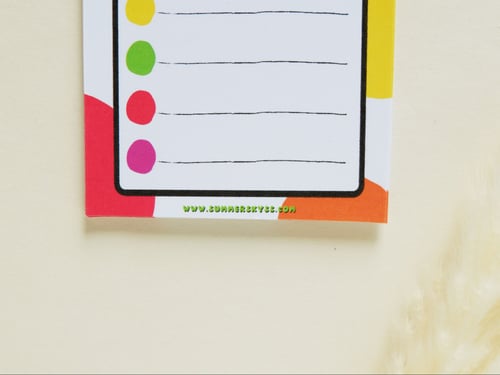 ورق ملاحظات To Do List بتصميم دوائر