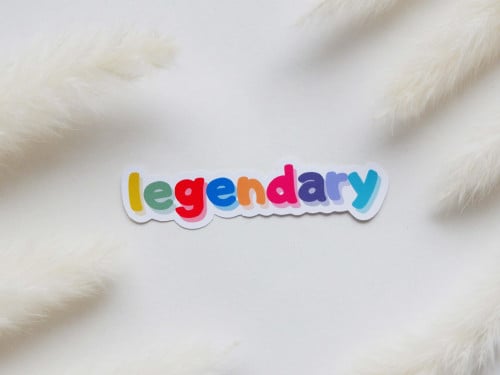 ملصق بعبارةLegendary