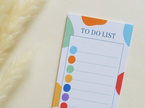 ورق ملاحظات To Do List بتصميم احجار