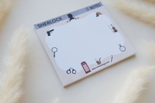 ورق ملاحظات بتصميم Sherlock