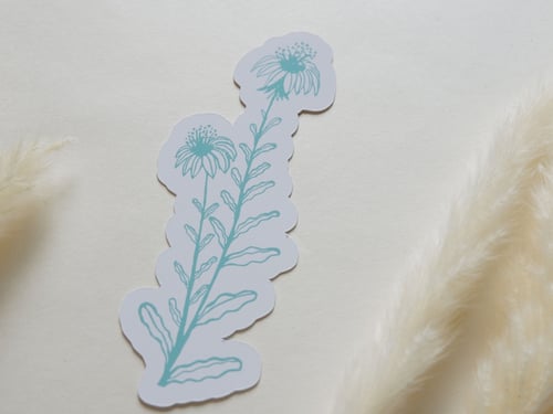 فاصل كتب بتصميم زهرة (تركوازي)