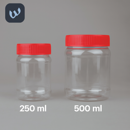 علب بلاستيك بغطاء أحمر - مقاسات متعددة بالجملة