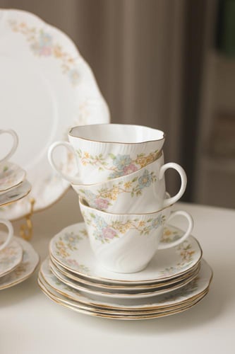 Vintage Queens Bone China “Diana” | طقم شاي أنيق ب...