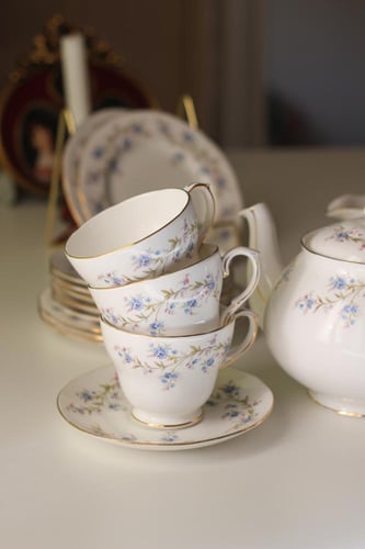 طقم ثنائي من دوتشيس باللون السماوي