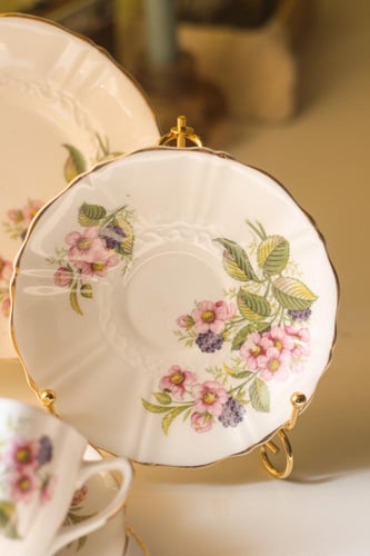 طقم شاي ثلاثي مرسوم يدويًا EBC Blackberry