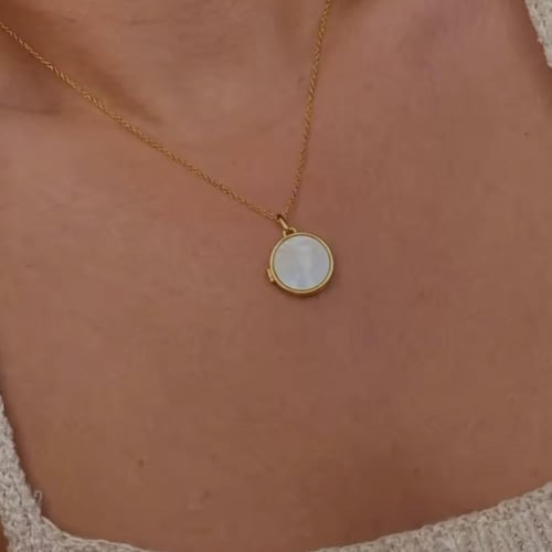 قلادة دائرية - مقاومة للصدأ