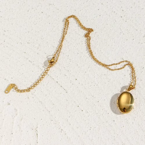 قلادة بصور - مطلية ذهب عيار 18