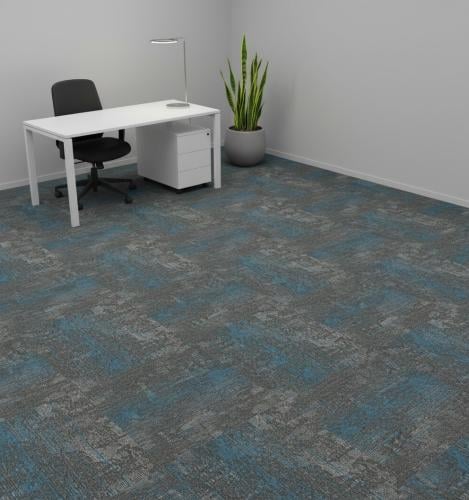 بلاط مكتبي مزيج بين الرمادي الداكن (فحمي) و الأزرق...