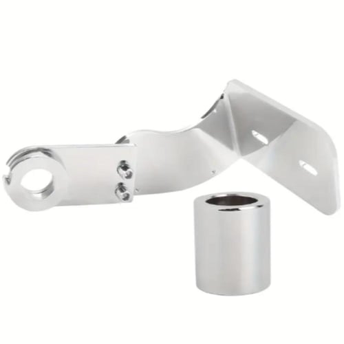 قاعدة لوحة باللون الأسود/الكروم للدراجات هارلي سوف...