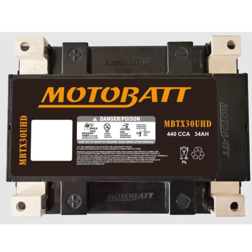 Motobatt بطارية AGM بجهد 12 فولت MBTX30UHD لدراجات...