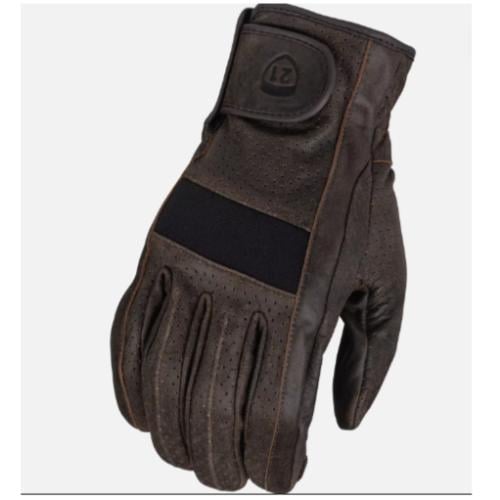 قفاز جلد ماعز بني مثقب يدعم اللمس من Highway 21 لل...